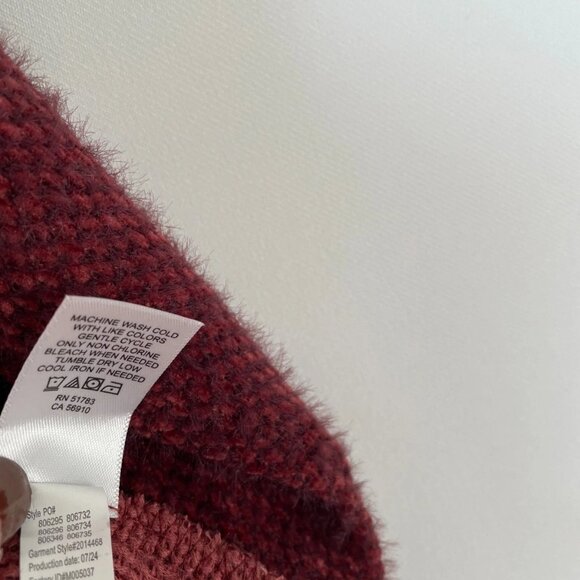 NWT Maurices Womens Maroon Red Draped Front Tunic Cardigan Sweater Size X-Large - Picture 6 of 10